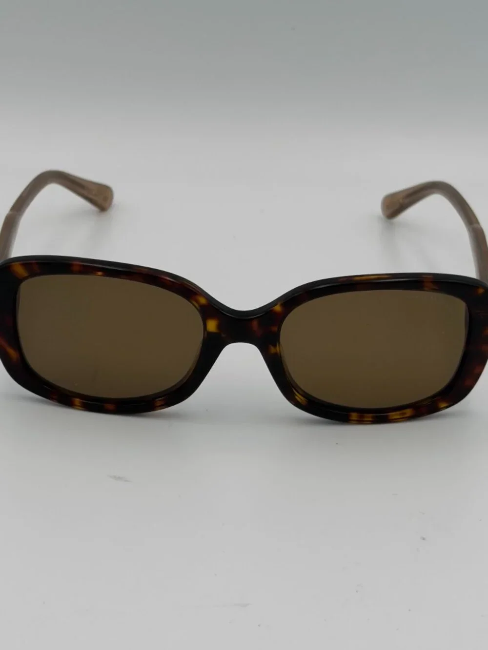 Coach HC8278 Polarized Sunglasses Dark Tortoise Brown 53mm NEW